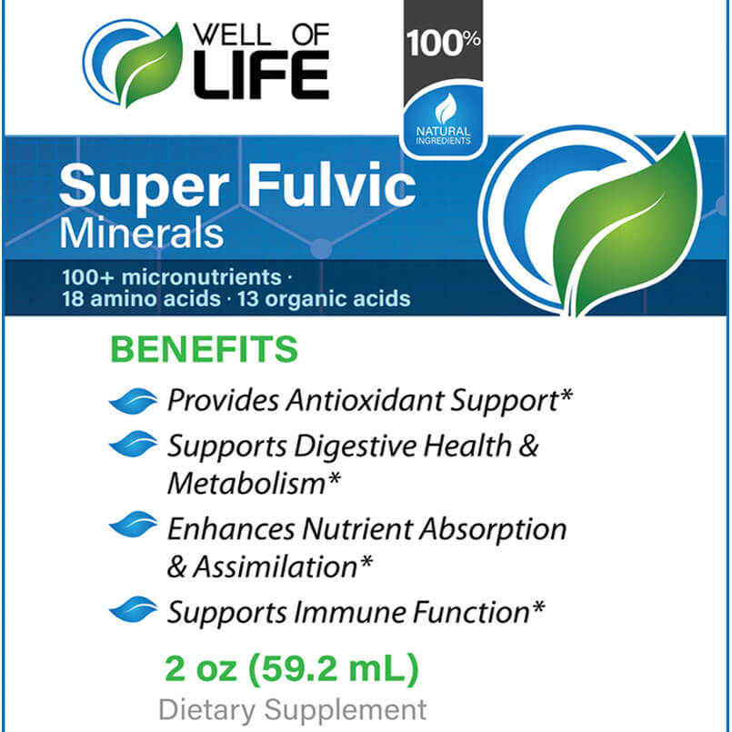 Fulvic Minerals Supplement Herbal Detoxification & Stress Relief
