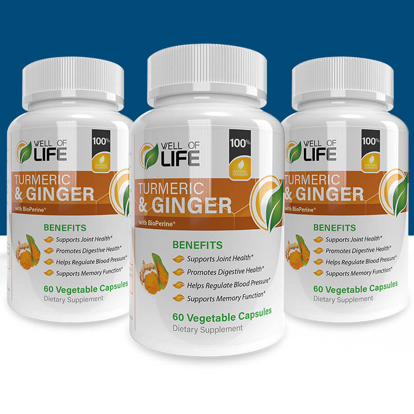 ORGANIC TURMERIC WITH GINGER & BIOPERINE ⋆ Well Of Life™